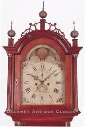  Benjamin Mead grandfather clock. Wiscasset, Maine. SS-17. Delaney Antique Clocks.