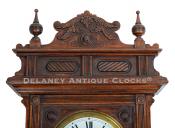 Waterbury Regulator No. 60 wall clock top. 224012. Delaney Antique Clocks.