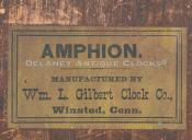 William L. Gilbert Clock Company of Winsted, Connecticut. The Amphion. 224018.