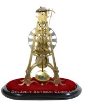 Thomas Wedge, York, England. This English-made Time-only Skeleton Clock. 222044.