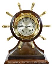 The 'Mariner' Yacht Wheel Ship's Bell Clock. Chelsea Clock Company, Chelsea, Massachusetts. 224043.