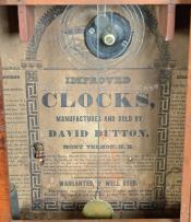 David Dutton, Mount Vernon, NH clock label. 224064.