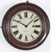 Elisha Manross Gallery Clock. SS-149. Delaney Antique Clocks.