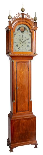 Daniel Munroe Junior of Concord, Mass. An inlaid mahogany-cased tall clock. AAA-2.