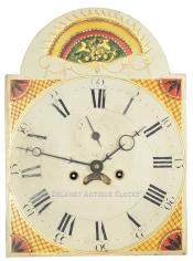 A colorful painted tall clock dial. 224085.