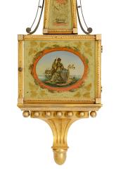 Aaron Willard Jr. gilt frame banjo clock with lower tablet depicting “Columbia,” EEE-15.