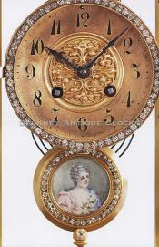 French Crystal Regulator dial and pendulum bob. SS-133.