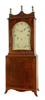 A Massachusetts shelf clock made by A. Willard in Boston. DDD-11. Delaney Antique Clocks.