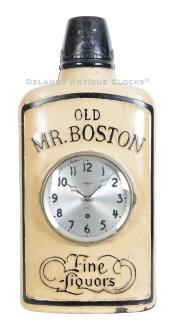 OLD MR. BOSTON, Fine Liquors. Advertising Clock. Gilbert Clock Company. 224022.