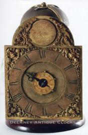 Benjamin Sudlow of Yarmouth, England. A miniature time and alarm lantern clock. TT-104.