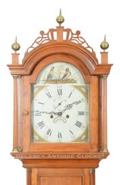 Tall Case Clock of Eastern Conn origin. Possibly made by Jordan Post in Lanesboro, MA. PP-165. Delaney Antique Clocks.