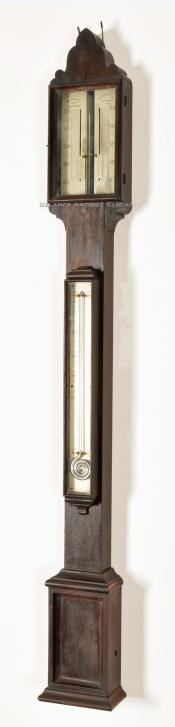 Charles Wilder of Peterborough, New Hampshire. A Stick Barometer designed with bellflower top. 218052. Delaney Antique Clocks.