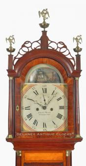 David Wood of Newburyport, Mass. A Rocking Ship Grandfather clock. 220052