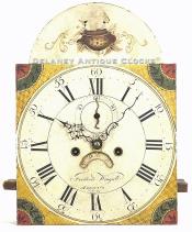 Frederick Wingate of Augusta, Maine. No. 123. A Maine tall clock dial. UU-73. Delaney Antique Clocks.