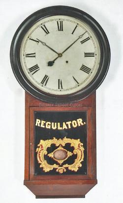 Atkins Clock Company of Bristol, Connecticut. Wall clock. Regulator Number 2. 213028.