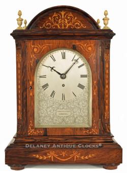 Thwaites & Reed, Clerkenwell, England. A rosewood and inlaid case bracket timepiece. 221148.