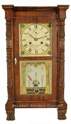 Curtiss & Clark Plymouth, Connecticut. Rare miniature shelf clock circa 1824. 222033.