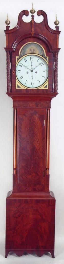 John McNiesh of New York City, New York. Tall case clock.