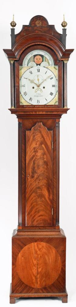 Thomas Pyke of Bridgewater, England. An inlaid mahogany case tall clock. UU-96.