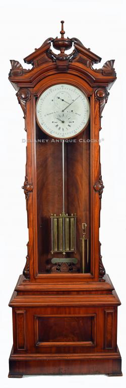 E. Howard & Co., of Boston, MA. Model No. 61 Floor Standing Regulator Clock with Dennison's gravity escapement. The Western Electrical Company ordered this fine regulator for the Metropolitan Life Insurance Company in New York City. 222056.