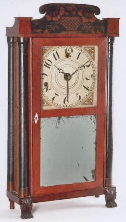 Silas Hoadley Miniature Time & Alarm Clock. Mantel clock. SS-166.