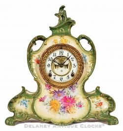 Ansonia Clock Company, Ansonia, Conn. La Vendee. Royal Bonn. Mantel clock. 221047.