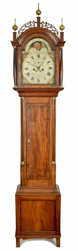 Benjamin Swan of Augusta, Maine. A mahogany cased tall clock. UU-54.