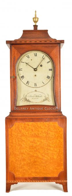 Aaron Willard of Roxbury. A fabulous inlaid case Massachusetts shelf clock. 