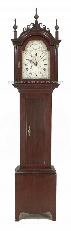  Jesse Emory of Weare, New Hampshire. Wooden geared tall case clock. JJ-239.