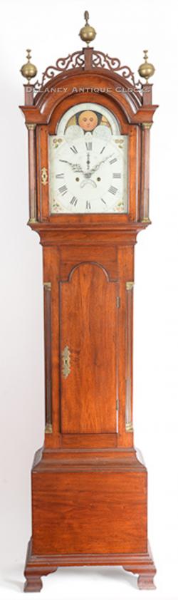 Ezra Batchelder of Danvers, Massachusetts. A Butternut case tall clock. 217003.