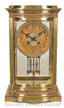 Tiffany & Company, New York. A Crystal Regulator mantel clock. 219039. 