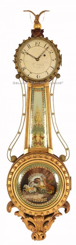 Reproduction Girandole wall timepiece. This clock was possibly made by James Conlon in Boston. 221160.