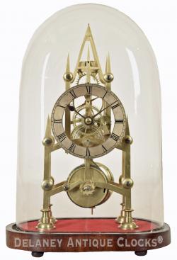 An English-made Skeleton Clock. Time-only. 222082.