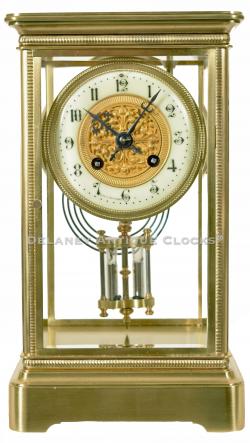 Shreve, Crump & Low Boston. A French-origin Crystal Regulator in a decorative case of diminutive scale and a Japy Freres movement. 221179.