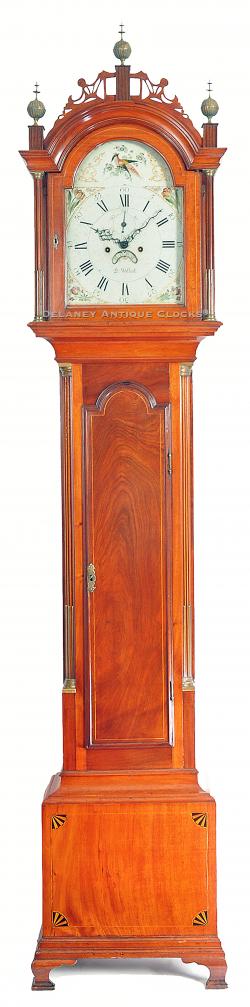 Ephraim Willard of Boston, Massachusetts. An inlaid mahogany cased tall clock. UU-26.