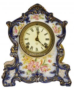 Ansonia Clock Company, New York. The Wyoming in cobalt blue. 220099.