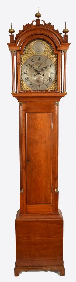 Richardson Miner of Stratford, Connecticut. A cherry case tall clock by a rare Connecticut maker. 218002.