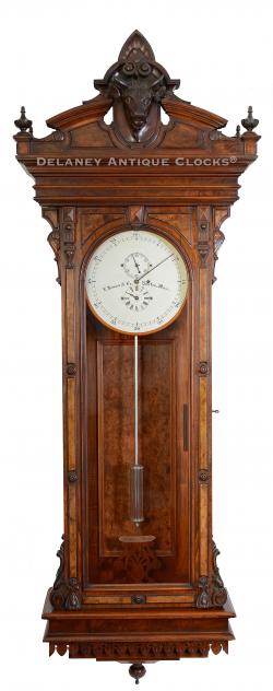 E. Howard Model No. 67 Astronomical Wall Regulator Clock. Made in Boston, Massachusetts, circa 1894. 223033.