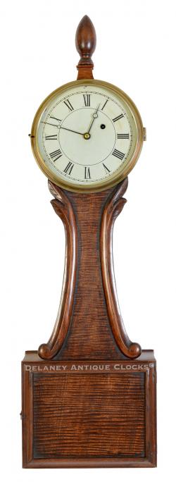 This extraordinary wood-front timepiece is attributed to Joseph Nye Dunning, one of Vermont’s most prolific clockmakers. This clock was made in Burlington, Vermont, circa 1833. 223080.