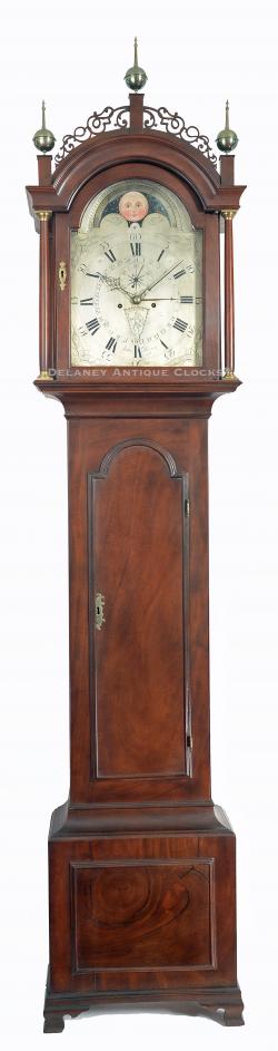  John Rogers of Newton, Massachusetts. A fine mahogany cased tall clock. UU-105.