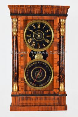 A New Haven Clock Co. "Column Calendar Clock" made for the National Calendar Clock Company in New Haven, Connecticut. YY-51.