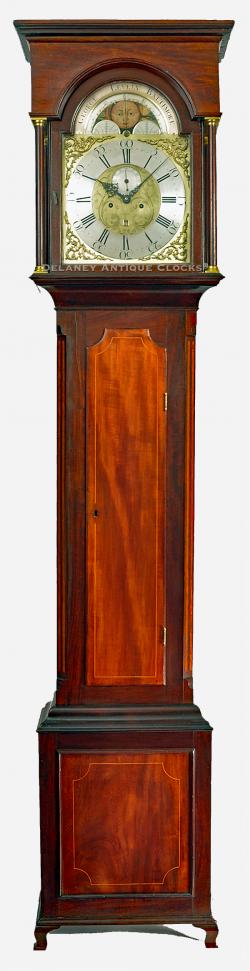 An inlaid mahogany cased Tall Clock made by George Leverly of Baltimore, Maryland. TT-51.