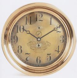 E. Howard & Co., Boston, MA. Model No. 69. The engraved brass dial is signed, “THE C. & G. COOPER CO. / MT. VERNON, OHIO. / STAR BRASS MFG. CO. / BOSTON, MASS.” TT-99.