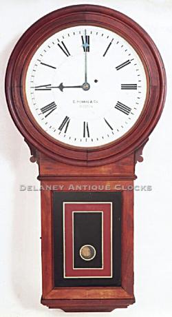 E. Howard & Co., Boston, MA. Model No. 70-16 wall clock in black walnut. UU-45.