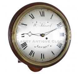 William Johnson. An early London-made dial clock in a salt box case. DDD-34.