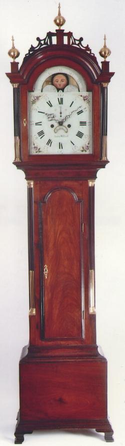 Aaron Willard tall clock made in Boston, Massachusetts. Signed John Minot dial number 220. 213097.