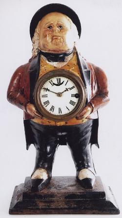 John Bull. A blinking eye novelty shelf clock. Also called a "Winker." 212018.