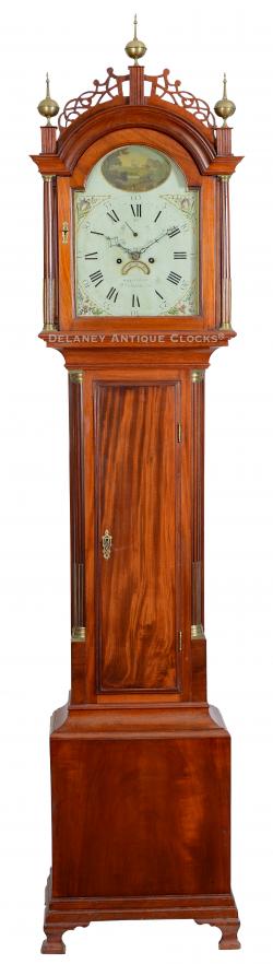 William Cummens of Roxbury, Massachusetts. A fine mahogany case tall clock. DDD-21.
