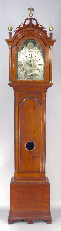 Stephen Hasham of Charlestown, Hew Hampshire. A tall case clock. LL-44.