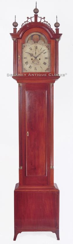 A tall case clock signed by the Wiscasset, Maine clockmaker, Benjamin Mead. SS-17.